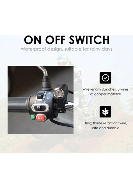 22MM Motorcycle Handlebar Switches Headlight Fog Light Switch Button Blue LED Turn Signals Onoff Button Light Switch Spotlight (Yurt Dışından)
