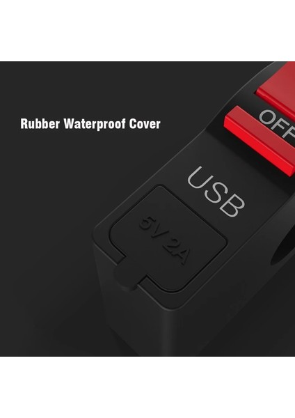 Siyah Stil 12V Evrensel Motosiklet Gidon Anahtarı "usb Şarj Cihazı ile Kapalı Düğme Anahtarı 4 Telli Su Geçirmez Konnektör (Yurt Dışından) indirimleri