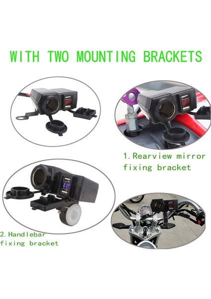 Motosiklet Aksesuarları Çakmak Soket Gücü 5V 4.2A Çift USB Şarj Cihazı Için Motosiklet Için Harley Davidson (Yurt Dışından) modelleri