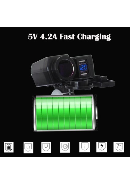 Motosiklet Aksesuarları Çakmak Soket Gücü 5V 4.2A Çift USB Şarj Cihazı Için Motosiklet Için Harley Davidson (Yurt Dışından) fırsatları