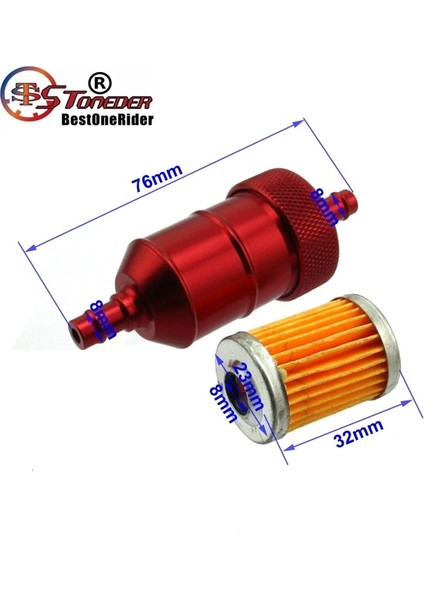 8 Adet Tarzı Stoneder Yakıt Filtresi Yedek Eleman ile Honda Yamaha Suzuki Ssr Thumpstar Arazi Motosikleti Motokros Atv Go Kart (Yurt Dışından) modelleri
