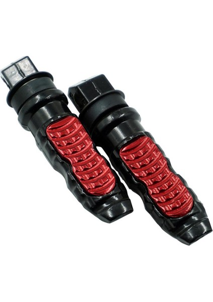 Kırmızı Stil Et Evrensel Alüminyum Motosiklet Arka Yolcu Ayak Pedal Pedalları Footrest Scooter Foot-Peg Motosiklet Pedalı Modifikasyonu (Yurt Dışından)