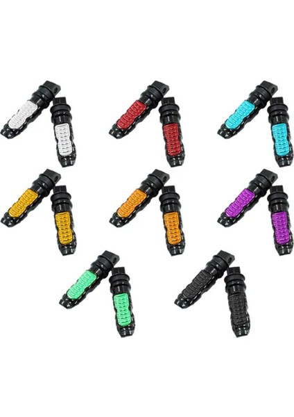 Kırmızı Stil Et Evrensel Alüminyum Motosiklet Arka Yolcu Ayak Pedal Pedalları Footrest Scooter Foot-Peg Motosiklet Pedalı Modifikasyonu (Yurt Dışından) fırsatları