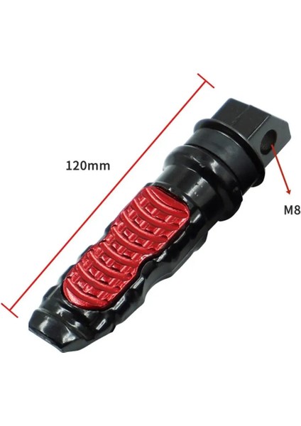 Kırmızı Stil Et Evrensel Alüminyum Motosiklet Arka Yolcu Ayak Pedal Pedalları Footrest Scooter Foot-Peg Motosiklet Pedalı Modifikasyonu (Yurt Dışından) indirimleri