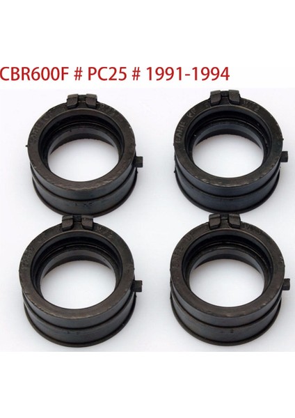 Honda CBR600F # PC25 # Cbr 600F 600 F Için 4x Arayüz Karbüratör Emme Çıkışı Manifold Adaptörü Izolatör (Yurt Dışından)
