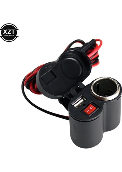 Siyah Stil Suya Dayanıklı USB Motosiklet Gidon Şarj Cihazı, Telefon Cep Telefonu Için Çakmak Adaptörlü Güç Kaynağı Soketi ile (Yurt Dışından) fiyatları