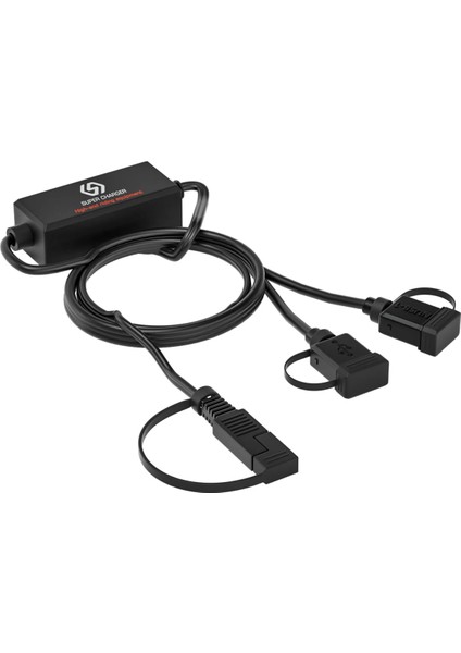 Çift USB Bağlantı Noktası Stili Motosiklet USB Hızlı Şarj Cihazı Sae - USB Adaptörü Hızlı Bağlantı Kesme Fişi Su Geçirmez 36W Qc3.0 Hızlı Şarj 3.0 Dahili Akıllı Çip (Yurt Dışından)