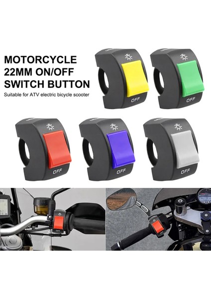 Mor Tarzı Motosiklet Gidon Anahtarı Gidon Işık Anahtarı Atv Elektronik Bisiklet Scooter Motosiklet Için Rocker Onoff Anahtarı (Yurt Dışından) fiyatları