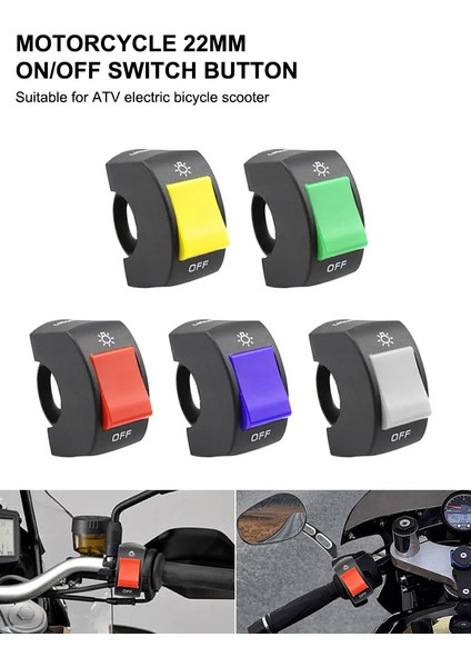 Mor Tarzı Motosiklet Gidon Anahtarı Gidon Işık Anahtarı Atv Elektronik Bisiklet Scooter Motosiklet Için Rocker Onoff Anahtarı (Yurt Dışından) indirimleri