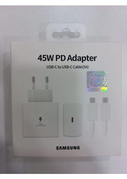 Samsung Telefon Serileriyle Uyumlu 45W Type-C Hızlı Şarj Özellikli Şarj Cihazı / Şarj Aleti + Şarj Kablosu fiyatları