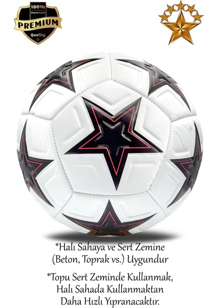 Futbol Topu Dikişsiz Futbol Topu Sert Zemin Halı Saha Futbol Topu