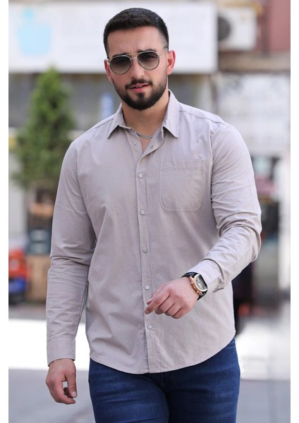 Tek Cepli Ön Çıtçıtlı Erkek Gömlek