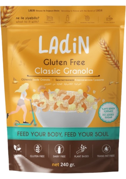 Glütensiz Klasik Granola 240 gr