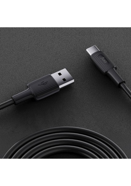 66W Usb-A To USB Type-C Silikon Hızlı Şarj ve Data Kablosu Siyah 1 Metre