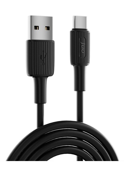 66W Usb-A To USB Type-C Silikon Hızlı Şarj ve Data Kablosu Siyah 1 Metre