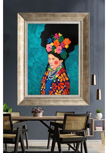 Gümüş Çerçeveli Paspartulu Tablo NM472