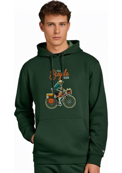 Bisiklet Turu Tasarım Kapşonlu Sweatshirt
