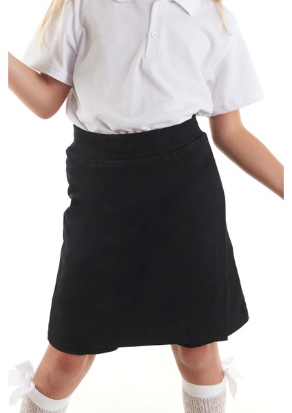 Kız Çocuk Okul Kaşkorse Beli Ipli Şort Etek AK863637 fırsatları