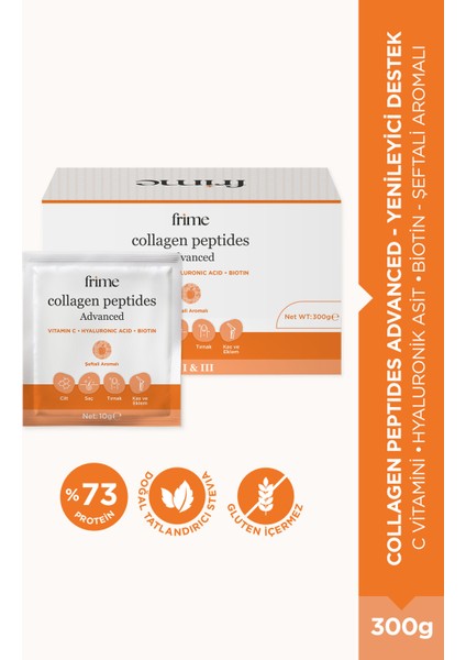 Collagen Peptides + Collagen Peptides Advanced – Onarıcı & Yenileyici, Biotin ve C Vitamini Takviyesi