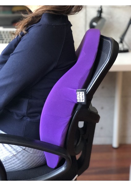 X-Large Visco Bel Destek Gamer Oyuncu Koltuk Yastığı- Mor Ananas