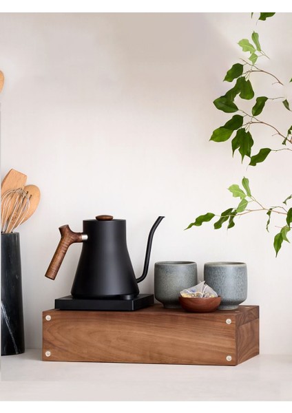 Kahve Köşesi Düzenleyici Kahve Makinası Standı Tezgah Üstü Doğal Ahşap Organizatör Organizer modelleri