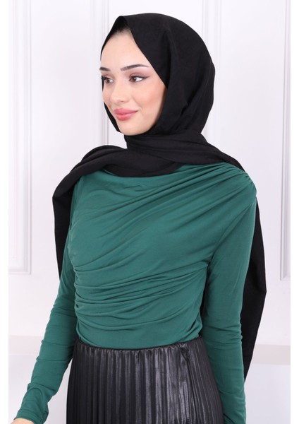 Yeşil Balıkçı Yaka Drapeli Sandy Bluz fırsatları