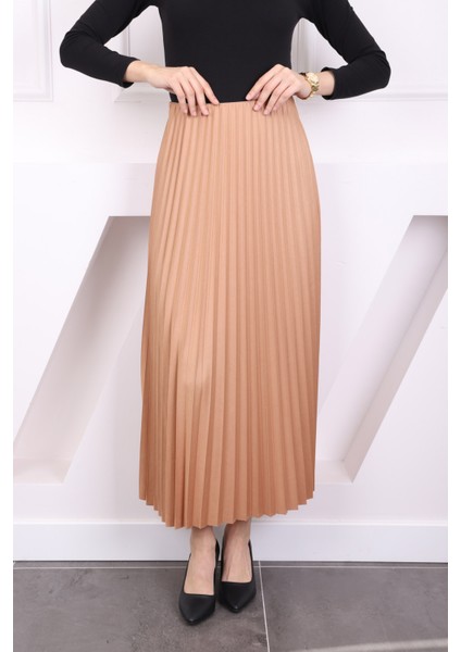 Bisküvi Deri Görünümlü Piliseli Etek fiyatları