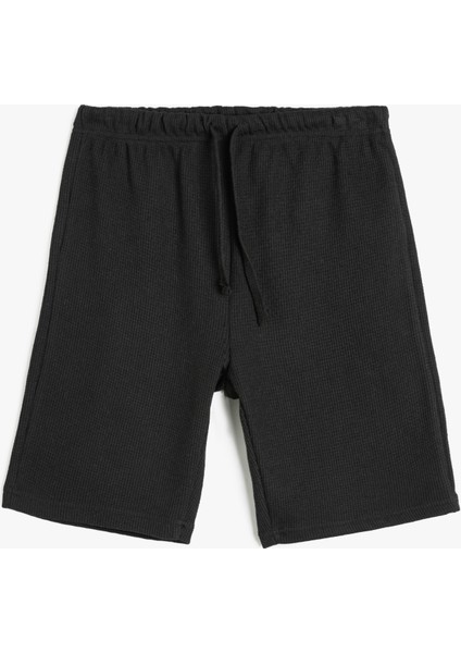 Beli Bağlamalı Cep Detaylı Basic Şort