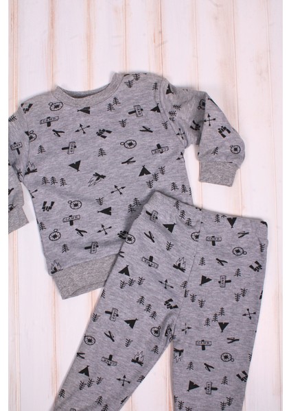 Erkek Bebek Pijama Eşofman Takımı Siyah