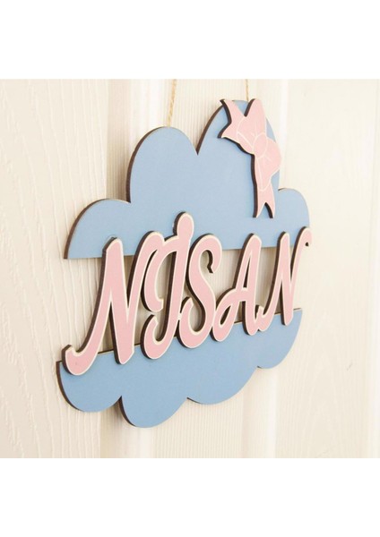 Kişiye Özel 3D Kapı Süsü Bulut