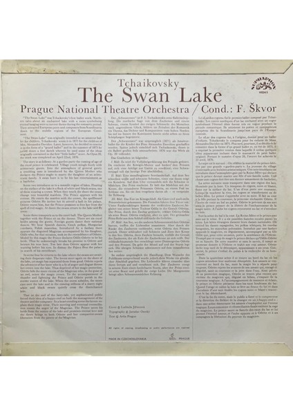 Tchaikovsky The Swan Lake Double Klasik Lp Plak