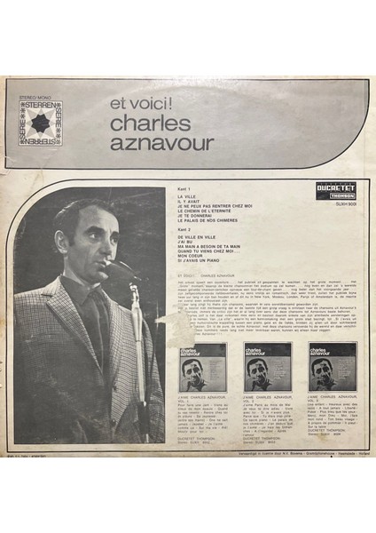 Charles Aznavour - Et Voici! Lp Plak