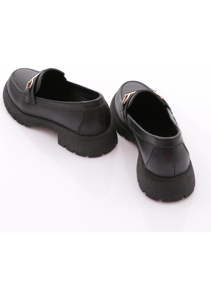 4261 Kadin Aksesuarli Loafer Ayakkabi modelleri