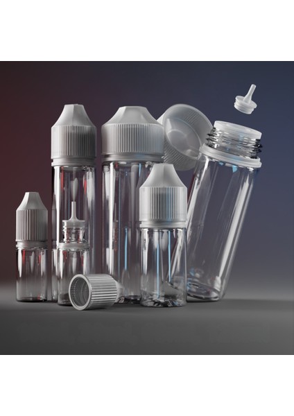 - 30ML - cc Pet Unıcorn Şişe (Şeffaf Kapaklı Şeffaf ŞİŞE)(1000 Adet)