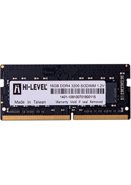 Hı-Level 16GB Ddr4 3200MHZ CL22 Notebook Ram HLV-SOPC25600D4/16G (1.2V)