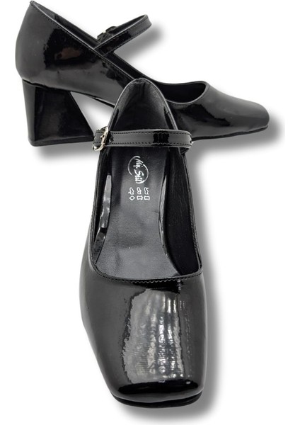 Nacarina Kadın Kare Burunlu Blok Topuklu Klasik Ayakkabı - Nacarina - Siyah - 40 modelleri