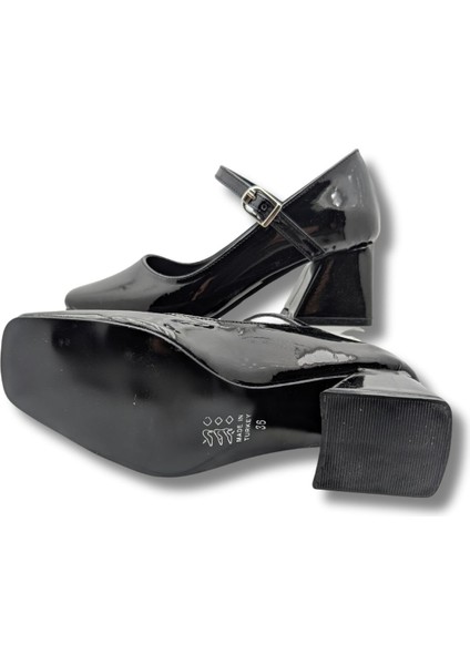 Nacarina Kadın Kare Burunlu Blok Topuklu Klasik Ayakkabı - Nacarina - Siyah - 40 indirimleri