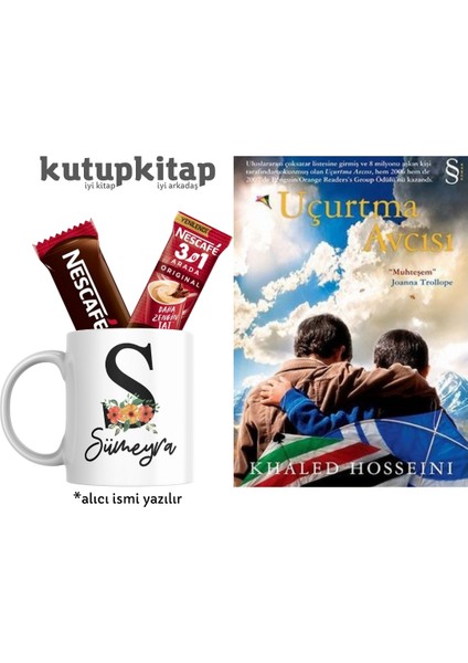 Kutupkitap Kişiye Özel Kupa Kahve Not Uçurtma Avcısı Kitap Hediye Seti