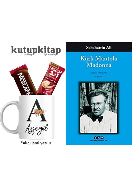 Kutupkitap Kupa Kişiye Özel Not Kürk Mantolu Madonna Kitap Hediye Seti
