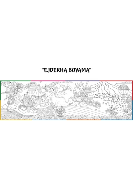 Statik Kağıt Doya Doya Boyama (Ejderha) 60 cm x 200 cm 11