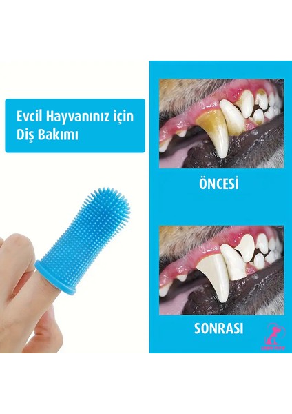 Kolay Kullanımlı Kedi Köpek Silikon Diş Fırcası
