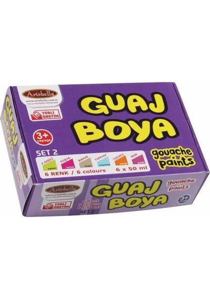 Guaj Boya 6’lı Set-2 50 ml ABS80050
