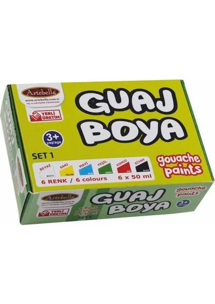 Guaj Boya 6’lı Set-1 50 ml ABS70050