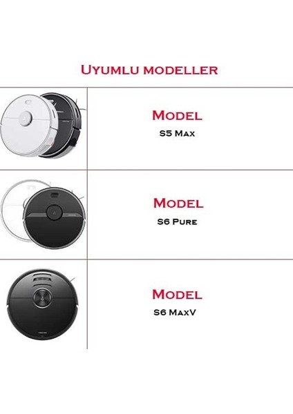 Xiaomi Roborock S5 Max Uyumlu 10LU Mop Fiber Bezi modelleri