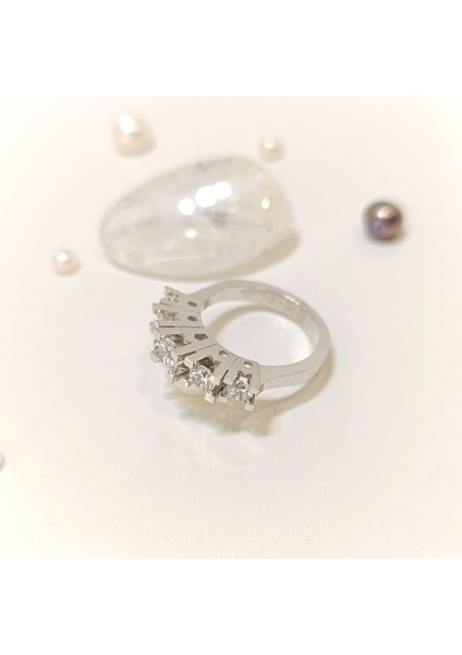 Beş Taş Yüzük 14 Ayar Altın