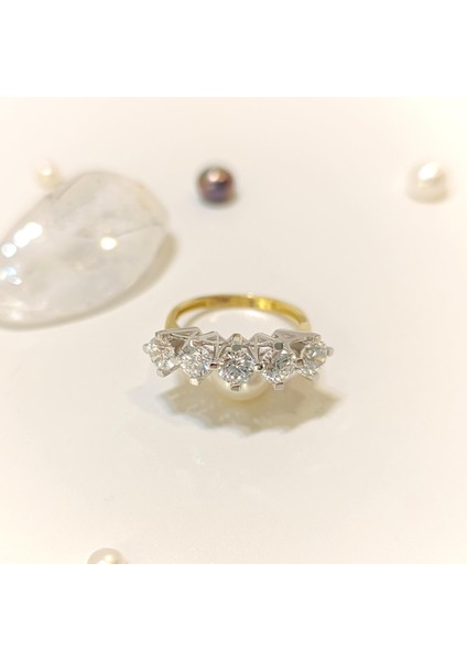 Beş Taş Yüzük 14 Ayar Altın Hd Videolu fiyatları