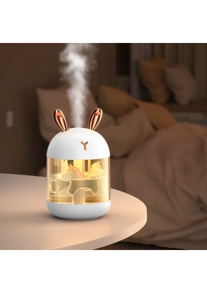 300 ml Rabbit Ultrasonic Otomatik Hava Nemlendirici Buhar Makinesi Oda Nemlendirici Aroma Difüzörü