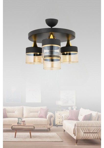 Tanem 4 Lü Modern Plafonyer Avize
