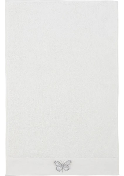 Lcw Home Ekru Kelebek Nakışlı Yüz Havlusu 50 x 80 cm