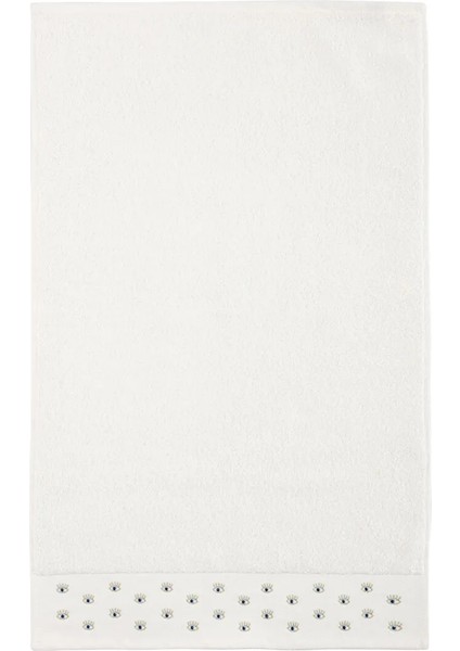 Lcw Home Ekru Pamuklu Göz Nakışlı Yüz Havlusu 50 x 80 cm